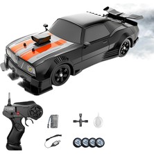Vera Concept Store Uzaktan Kumandalı Drift Arabası 20 Km/h Yapabilen 30 cm 4x4 Çekiş Şarjlı Işıklı Buhar Atabilen Yedek Drift Tekerlek Hediyeli Ralli Arabası