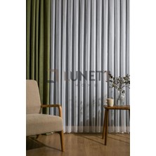 Vera Concept Store Bambu Şantuk Orta Pileli 1x2,5 Tül Perde Salon Balkon Mutfak Tülü, 200 x 260