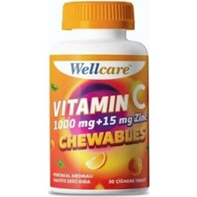 Vera Concept Store Vitamin C 1000 Mg Çinko 15 Mg 30 Çiğneme Tableti