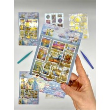 Vera Concept Store Vintage Sanatsal Doğa ve Altın Yaldızlı Mühür Temalı 4yaprak 65 Adet Pul Sticker Set/etiket/çıkartma