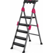 Dolozena Metal Merdiven 4+1 Basamak 150 kg Taşıma Kapasitesi