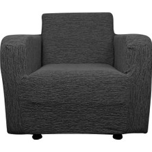 Vera Concept Store Jakarlı Düz Desen Tekli Koltuk Örtüsü Koltuk Kılıfı Streç Lastikli Esnek Mint 80 x 130