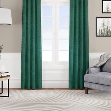 Vera Concept Store Kadife Dokulu Fon Perde Pilesiz Tek Kanat Haki Yeşili