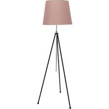 Vera Concept Store Umur Aydınlatma Tripod Siyah Ayak Natürel Şapkalı Lambader
