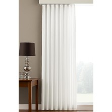 Vera Concept Store Fabric Design Saten Beyaz Güneşlik Yüksek Kaliteli 100 x 260