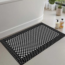 Vera Concept Store 2'li Set Banyo Paspası, Yumuşak Banyo Halısı, Kaymaz Dot Tabanlı, Su Emici, Makinede Yıkanabilir - 40X60-50 x 80 cm
