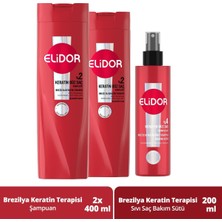 Vera Concept Store Brezilya Keratin Terapisi Saç Bakım Seti, Şampuan 400 ml X2 + Sıvı Saç Bakım Sütü 200 ml