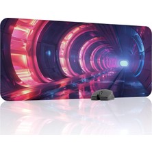 Vera Concept Store Fütüristik Gaming Mouse Pad Kauçuk Kaymaz Taban Mousepad (V5, 90X40 Xxl)