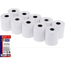 Vera Concept Store Termal Rulo Yazarkasa Pos Kağıdı, 56MM x 16M, 10'lu Paket, Beyaz