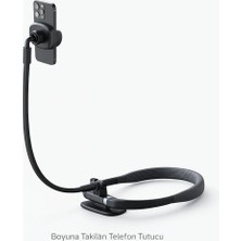 Vera Concept Store Boyundan Askılı Telefon Tutucu Hafif Tasarım, Ayarlanabilir Gooseneck, Siyah