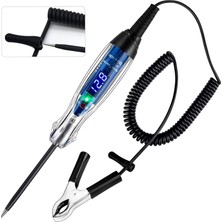 Vera Concept Store Otomotiv Test Işığı 3-60 V Dc Dijital LED Devre Test Cihazı, Voltmetreli Ağır Iş Işık Test Cihazı, Otomatik Çift Yönlü Voltaj Test Cihazı Elektrikli T