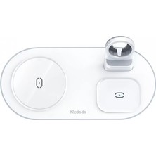 Vera Concept Store CH-7062 3 In 1 Manyetik Wireless Şarj & Stand 15W, Beyaz