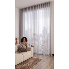 Vera Concept Store Woxstor Gümüş Tül Perde, Hazır Dikilmiş, 1x2,5 Orta Pileli, Salon Yatak Odası Mutfak Balkon (150GENIŞLIK x 270YÜKSEKLIK) Model1