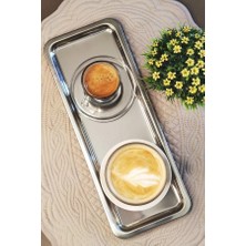 Vera Concept Store Çelik Servis Sunum Tepsisi Kahve Tepsisi