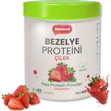 Vera Concept Store Çilek Aromalı Vegan Bezelye Proteini Tozu 400 gr -%83 Protein Içerir Pae Protein Powder Strawberry