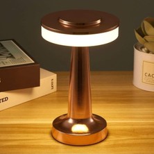 Vera Concept Store Taşınabilir Şarjlı Masa Lambası Dimmerli Dekoratif Abajur Cata Oslo Dokunmatik Sunum Lambası 3 Işık