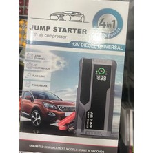 Vera Concept Store 4'ü 1 Arada Araç Takviye Cihazı – Akü Jump Starter + Hava Kompresörü + Powerbank + LED Fener