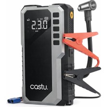 Vera Concept Store CS68 Plusmax 12000MAH Akü Takviye ve Lastik Şişirme Kompresörü – 4'ü 1 Arada Araç Jump Starter, Powerbank, LED Fener, Dijital Basınç Göstergeli Taşına