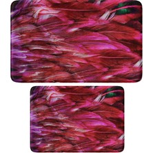 Vera Concept Store Sevimli Tasarımlı Mikrofiber 2'li Takım Banyo Paspası, Kaymaz Taban, Makinede Yıkanabilir (40X60_50X80)