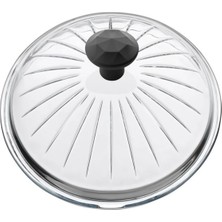 Vera Concept Store L K Laurel Kitchen Borcam Kapak Isıya Dayanıklı Tava Tencere ve Sahan Uyumlu Tepelikli Şık Desenli 20 cm Kapak