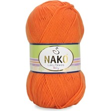 Vera Concept Store Nako Lüks Minnoş Baby El Örgü Ipi Bebe Yünü 5525 Turuncu