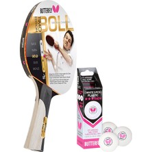 Vera Concept Store Timo Boll Gold Masa Tenisi Raketi + 3*** Ittf R40+ Masa Tenisi Topu | Masa Tenisi Raketi Seti | Masa Tenisi Premium Set