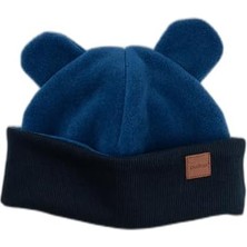 Vera Concept Store Pamuk Kaşkorse Polar Çift Kat Katlanabilir Yumuşak Lacivert Çocuk ve Bebek Bere