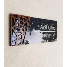Vera Concept Store Wooden Serisi Acil Çıkış Uyarı Tabelası