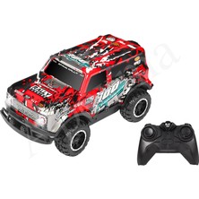 Vera Concept Store Uzaktan Kumandalı Yedek Şarjlı Batarya LED Işıklı Gövde 1:20 Off-Road (Kırmızı)