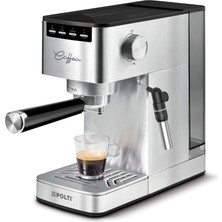 Vera Concept Store Coffea P10S Manuel Espresso ve Cappuccino Kahve Makinesi, Öğütülmüş Kahve ve E.s.e ile Uyumlu, 44 mm Kapsüller, Süt Asansörü Için Buharlı Süt, Çıkarıl