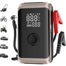 Vera Concept Store 4'ü 1 Arada Akü Takviye Cihazı 12000MAH, 14.8V Jump Starter, Dijital Lastik Şişirme Kompresörü, Powerbank ve LED Işıklı