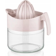 Vera Concept Store Cam Narenciye Sıkacağı, Plastik Başlıklı, 425ML Kapasiteli (Pembe)
