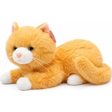 Vera Concept Store 36 cm Peluş Sesli Kedi Oyuncak, 4 Asorti Renk Seçenekli Yumuşak Kedi Peluşu, Ses Efektli Çocuk Oyuncağı, Sarılmalık Uyku Arkadaşı ve Hediye Peluş Kedi