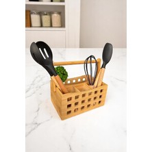 Vera Concept Store 4 Bölmeli Bambu Kaşıklık Tezgah Üstü Kaşıklık 4807