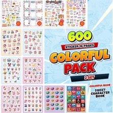 Vera Concept Store Colortouch Sticker Set - 2500+ Adet, 32 Sayfa Çıkartma - Planner, Takvim, Ajanda, Günlük, Planlayıcı, Not Defteri, Journal Için Etiket - Scrapbook Sti