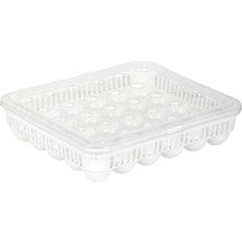 Vera Concept Store VC-724 Peggy 30 Bölmeli Kapaklı Yumurta Kutusu Yumurtalık Buzdolabı Organizeri Saklama Kabı