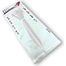 Vera Concept Store Tek-Iş Plastik Kablo Bağı Klipsi Cırt Kelepçe 380 mm x 4.8 mm Beyaz 50 Adet