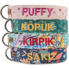 Vera Concept Store Isimli Tasma Isimli Köpek Tasması Kişiye Özel Köpek Boyun Tasması I Küçük, Orta ve Büyük Irk Köpekler I Desen Seçenekli (L, Beyaz Desenli)