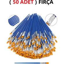Vera Concept Store (50 Adet) Resim Fırçası Sentetik Fırça Ekonomik Suluboya Akrilik Boya Guaj Boya Yağlı Boya Fırçası