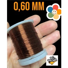 Vera Concept Store Bakır Çiçek Teli 0,60 mm - Takı Teli - Hobi Teli - 1 Makara 060TEL Kahve