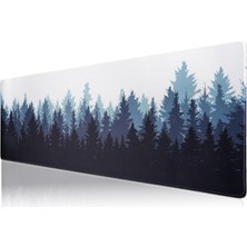 Vera Concept Store Klasse Pro - 10 Farklı Model Dikişli Kenar 90X40 cm Oyuncu Gaming Mouse Pad (Misty Forest, 90X40 Cm)