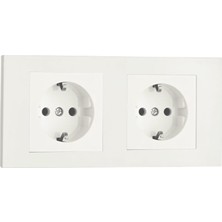 Vera Concept Store Ovivo Grano Beyaz 2'li Set Topraklı Priz + Topraklı Priz