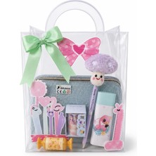 Vera Concept Store Sevimli Simli Kırtasiye Seti/glitter Kalem Kutusu, Hb Kalem, Silgi, Washi Bantlar, Kalemtıraş