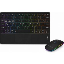 Vera Concept Store Touchpad Rgb Tablet ve Telefonlar Için Türkçe Bluetooth Klavye ve Mouse - AL5891