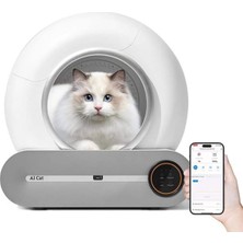 Vera Concept Store Akıllı Otomatik Kedi Tuvaleti, App ile Uzaktan Kontrol, 65 Lt Hazne, 9lt Çöp Haznesi, Ağırlık Sensörlü,iyonizer Hava Temizleme Teknolojisi + 45 Adet Ç