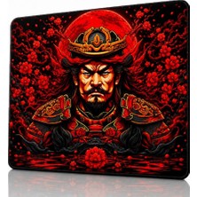 Vera Concept Store Baskılı Dijital Tasarımlı Oyuncu Mouse Pad, Kaymaz Taban, Dikişli Gaming Mouse Pad Crimson Oni 50X40 cm