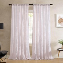 Vera Concept Store Kiralık Ezilmiş, Pencere Perdesi, 2 Panelli Set, Yarı Şeffaf, Modern Ev Dekoru, Oturma Odası, Yemek Odası, Yatak Odası, Yurt Için Perdeler, Ölçüler 12