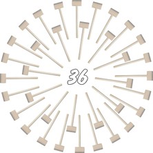 Vera Concept Store 36 Adet Mini Ahşap Çekiçler Çocuklar Için Tokmak Oyuncak, Doğal Ahşap Yengeç Istakoz Deniz Ürünleri Tokmak