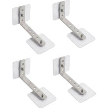 Vera Concept Store 4 Set Orta Boy Deprem Güvenliği Kendinden Yapışkanlı Kademeli 5X10CM Mobilya Eşya Dolap Sabitleme Aparatı