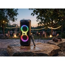 Vera Concept Store BTS-2258 Mikrofonlu Rgb Işıklı Premium Ses ve Tasarim Taşınabilir Bluetooth Karaoke Hoparlör 55W